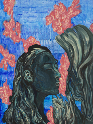 Encounter Gouache Acrylic on Canvas 2017